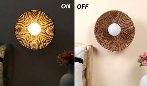 Rattan Wall Lamp for Bathroom | Cane Wall Light - Sanya