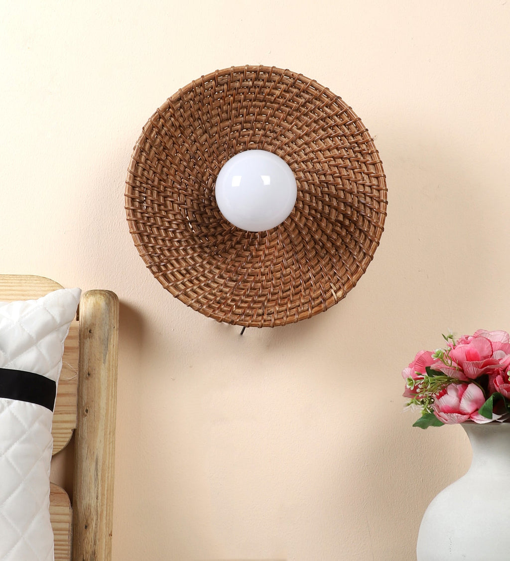 Rattan Wall Lamp for Bathroom | Cane Wall Light - Sanya