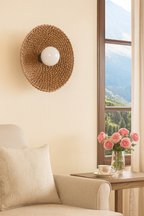 Rattan Wall Lamp for Bathroom | Cane Wall Light - Sanya