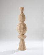 Handmade Form & Fiber Floor Lamp | Handwoven Rattan Wicker Floor Lamp | Eco-Chic Standing Light | Modern Boho Style for Living Space | Eco-Friendly Artisan Décor | Rustic Home Décor Lighting with Natural Finish | Dia(40*160 cm)
