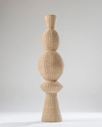 Handmade Form & Fiber Floor Lamp | Handwoven Rattan Wicker Floor Lamp | Eco-Chic Standing Light | Modern Boho Style for Living Space | Eco-Friendly Artisan Décor | Rustic Home Décor Lighting with Natural Finish | Dia(40*160 cm)