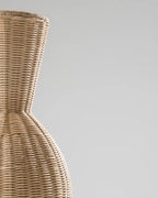 Handmade Form & Fiber Floor Lamp | Handwoven Rattan Wicker Floor Lamp | Eco-Chic Standing Light | Modern Boho Style for Living Space | Eco-Friendly Artisan Décor | Rustic Home Décor Lighting with Natural Finish | Dia(40*160 cm)