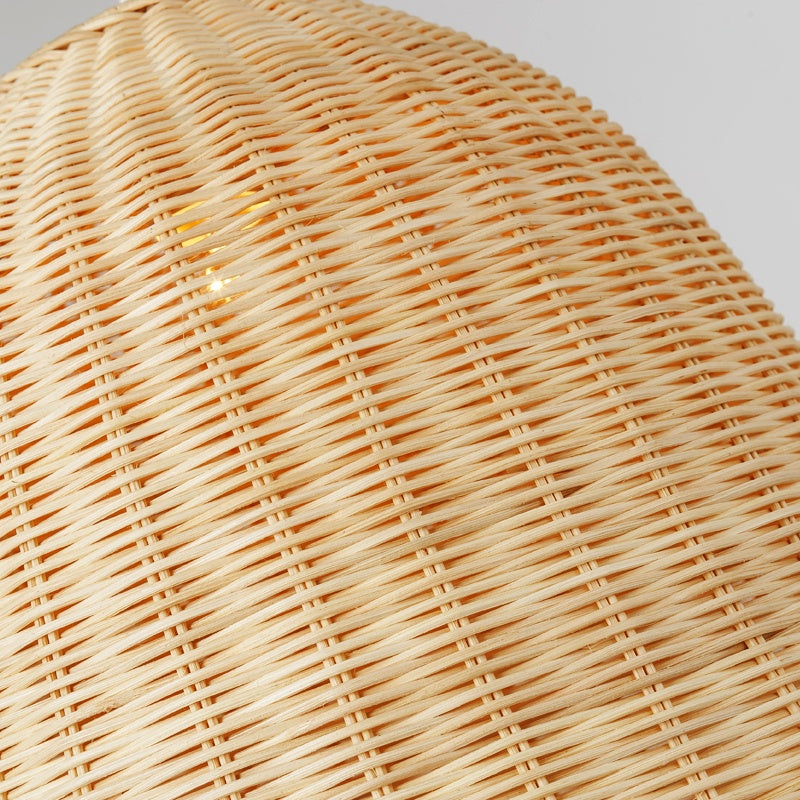 Golden Bell Handcrafted Rattan Lamp Shade – Stylish Cane Pendant Light – Perfect for Bohemian and Contemporary Home Décor