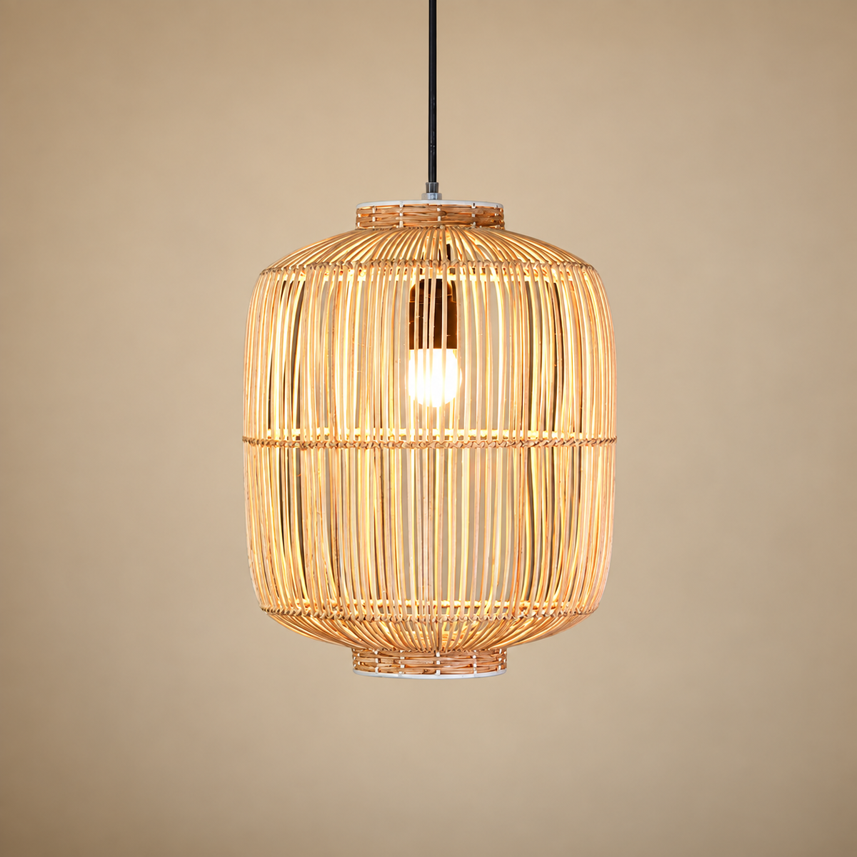 Cage Set of 2 Pendant Lights — Canewoven