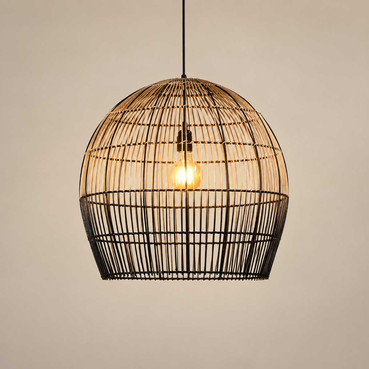 CageGlow Pendant Light — Canewoven
