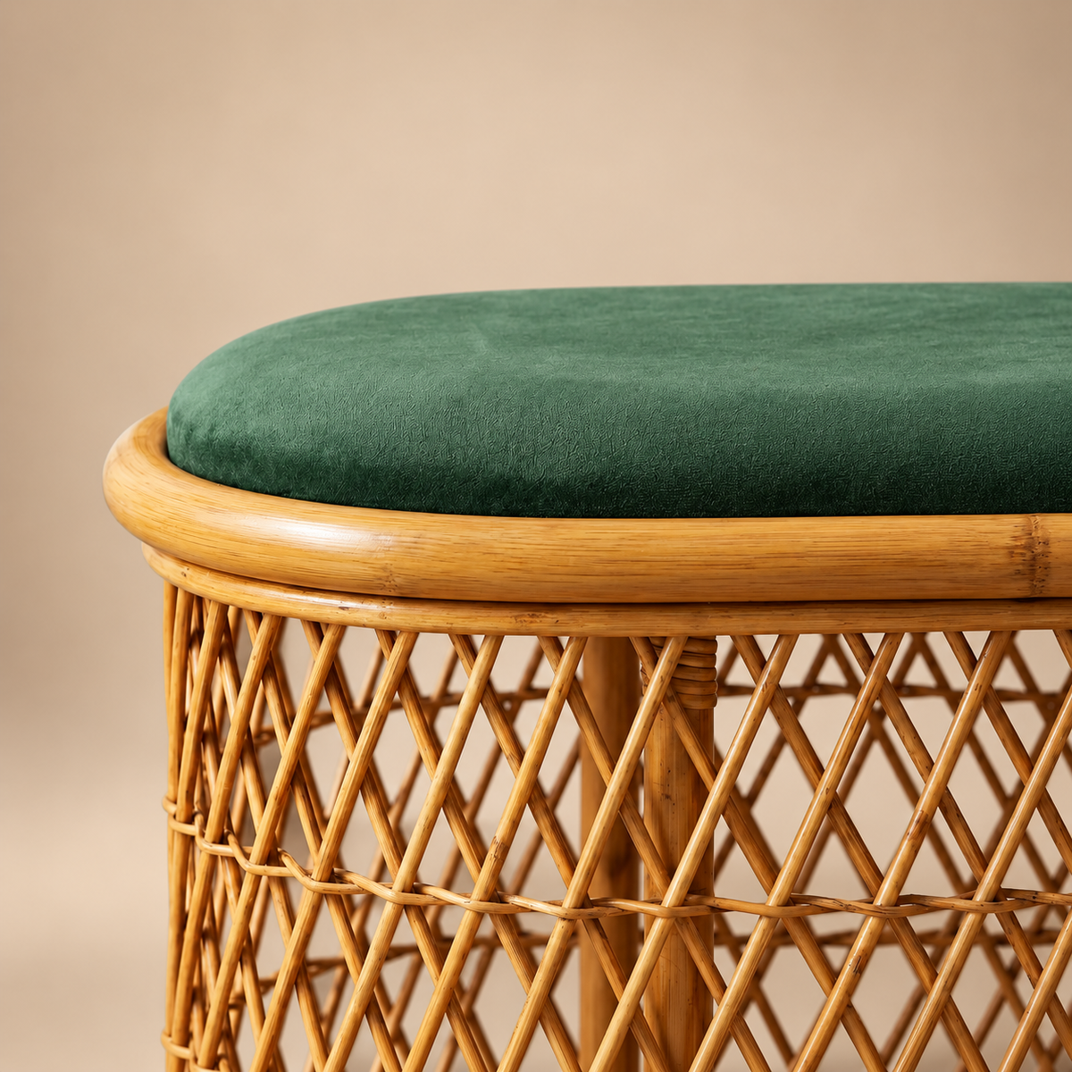 Bohemian Rattan Weave Stool