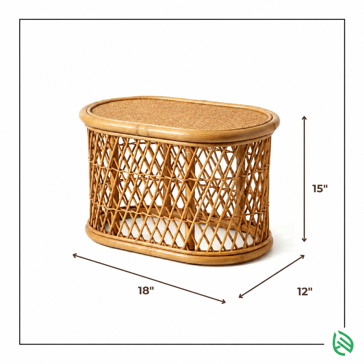 Bohemian Rattan Weave Stool
