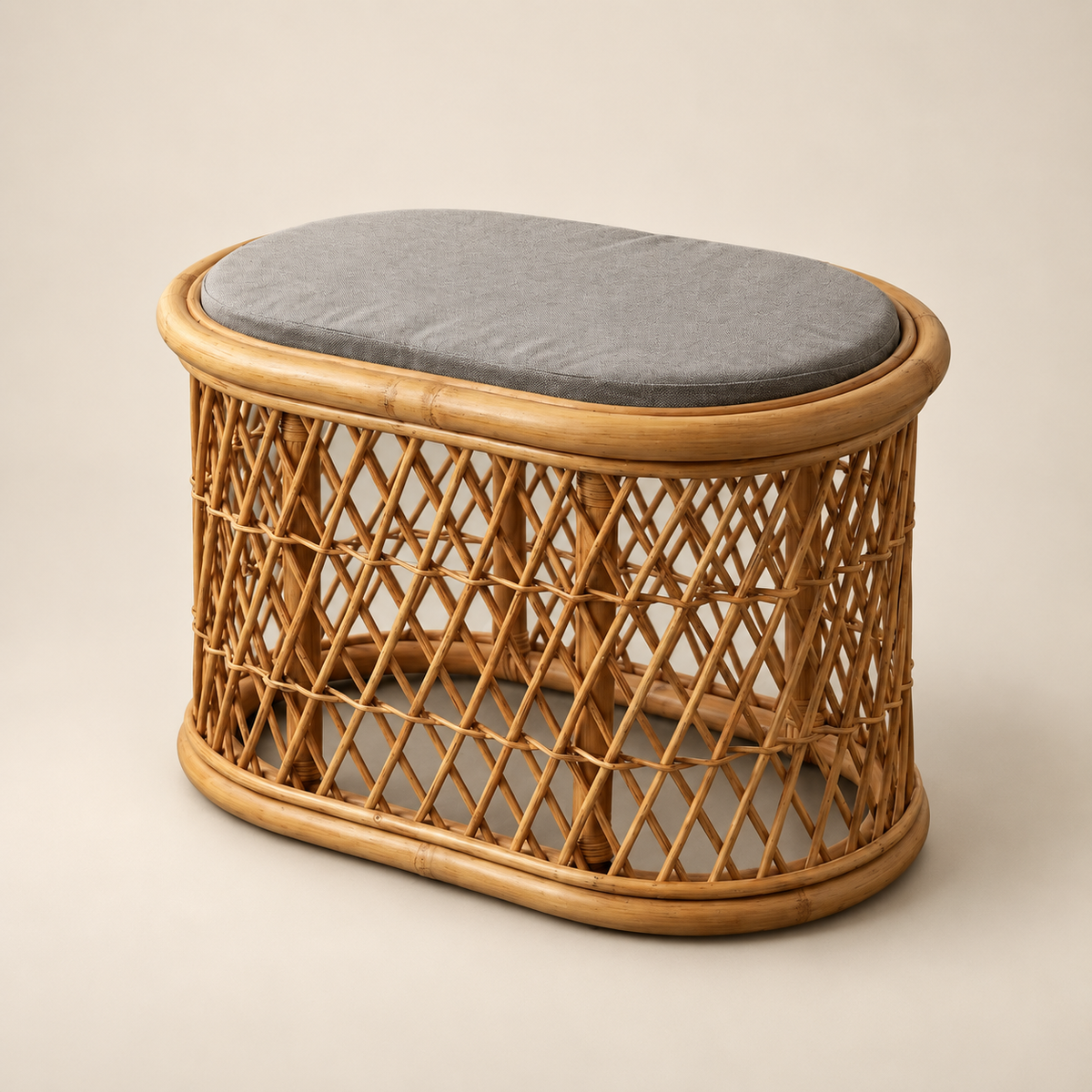 Bohemian Rattan Weave Stool
