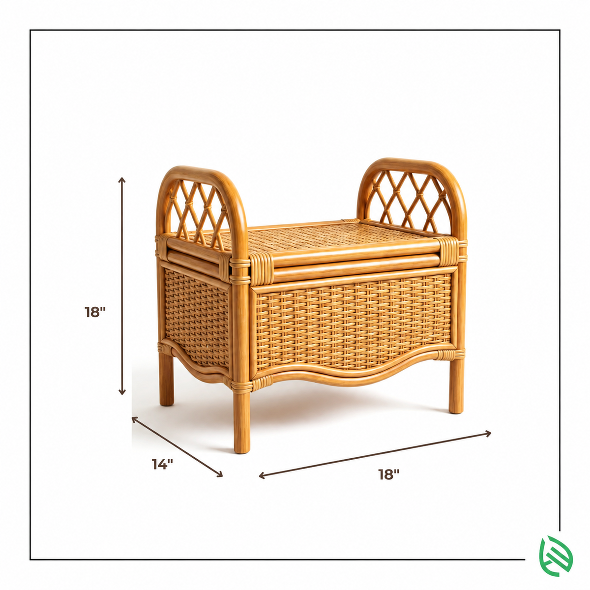 Cozy Cove Rattan Stool