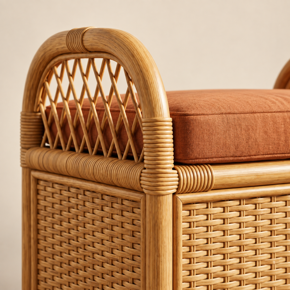 Cozy Cove Rattan Stool