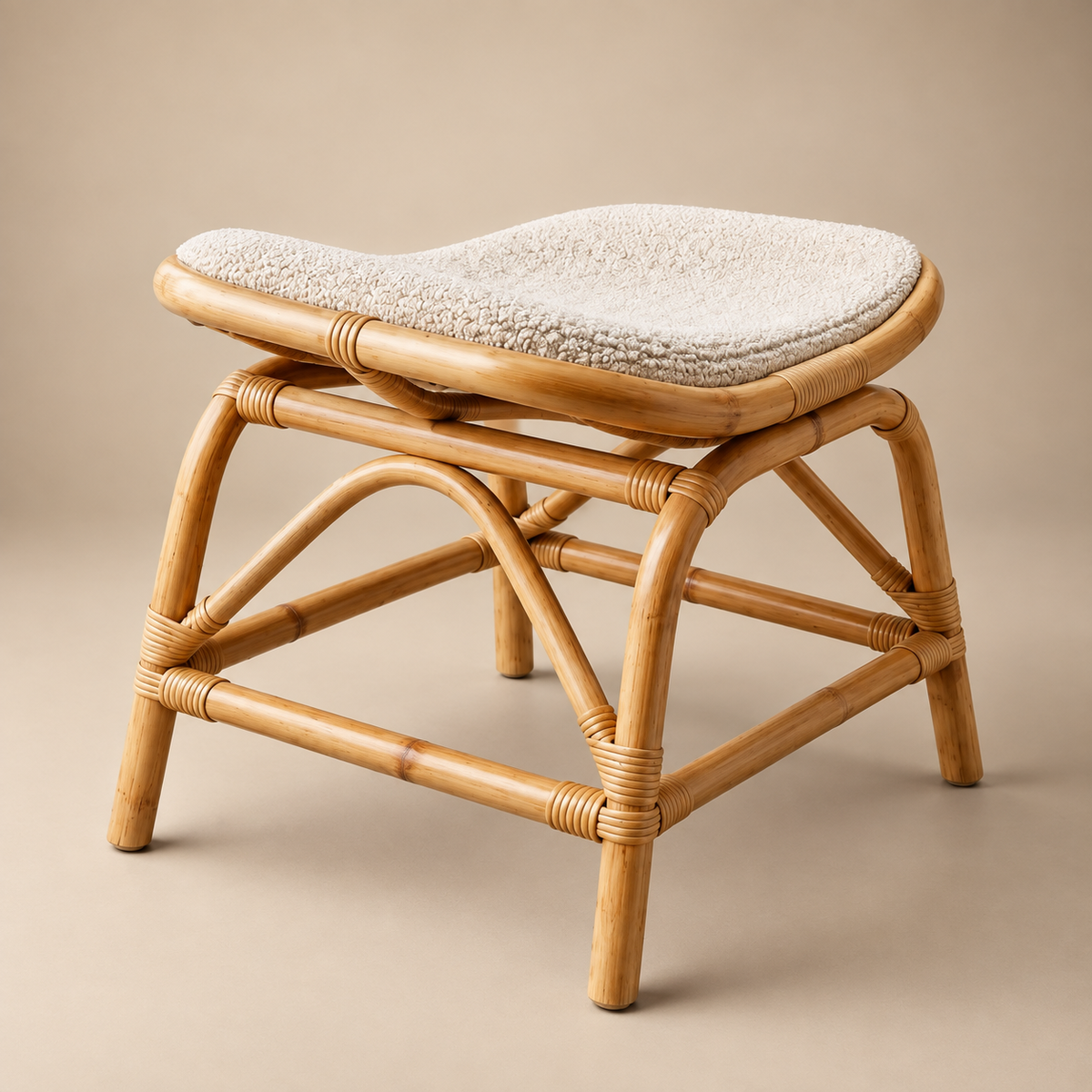 Serene Rattan Weave Stool
