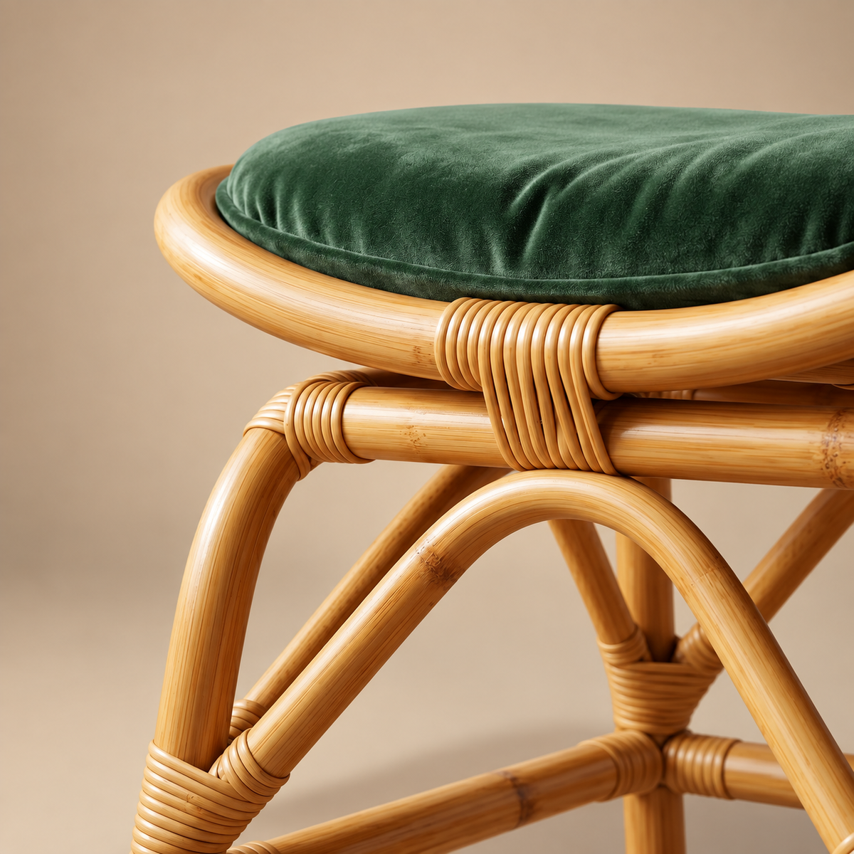 Serene Rattan Weave Stool