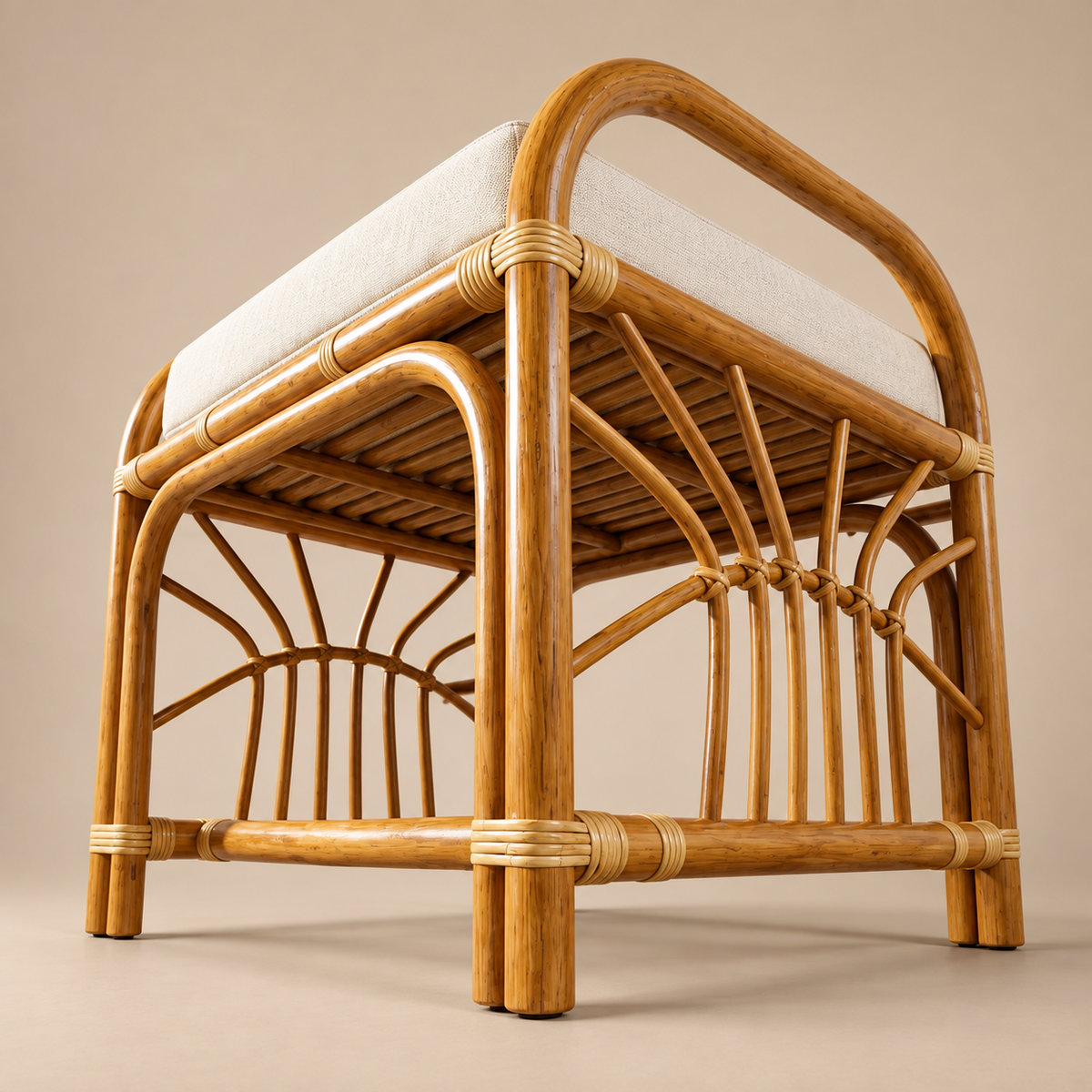Tranquil Rattan Footstool