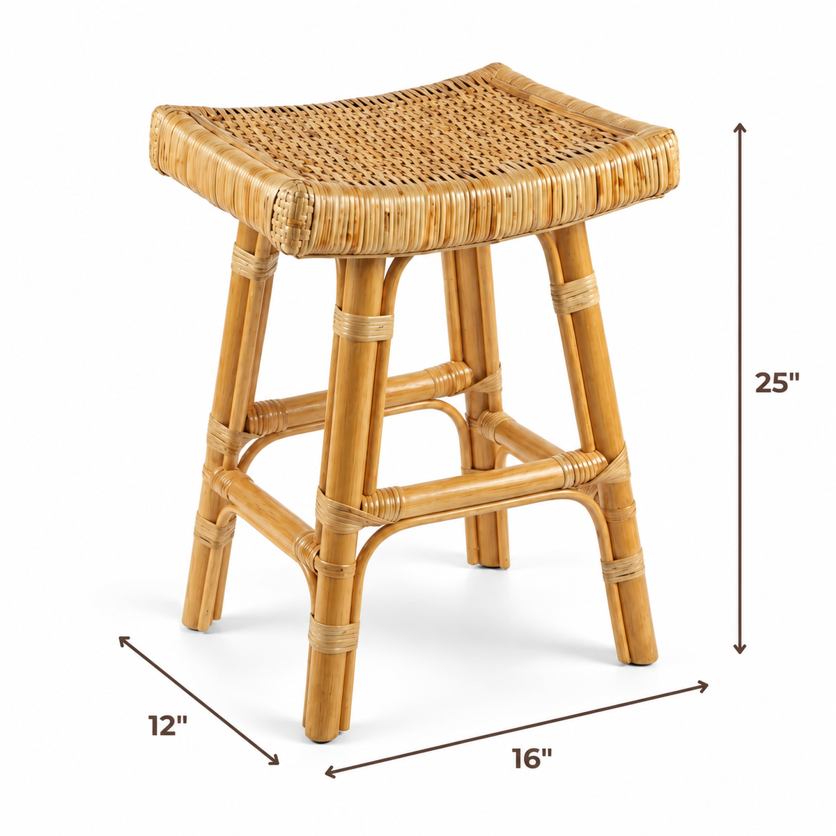 Willow Weave Cane Stool
