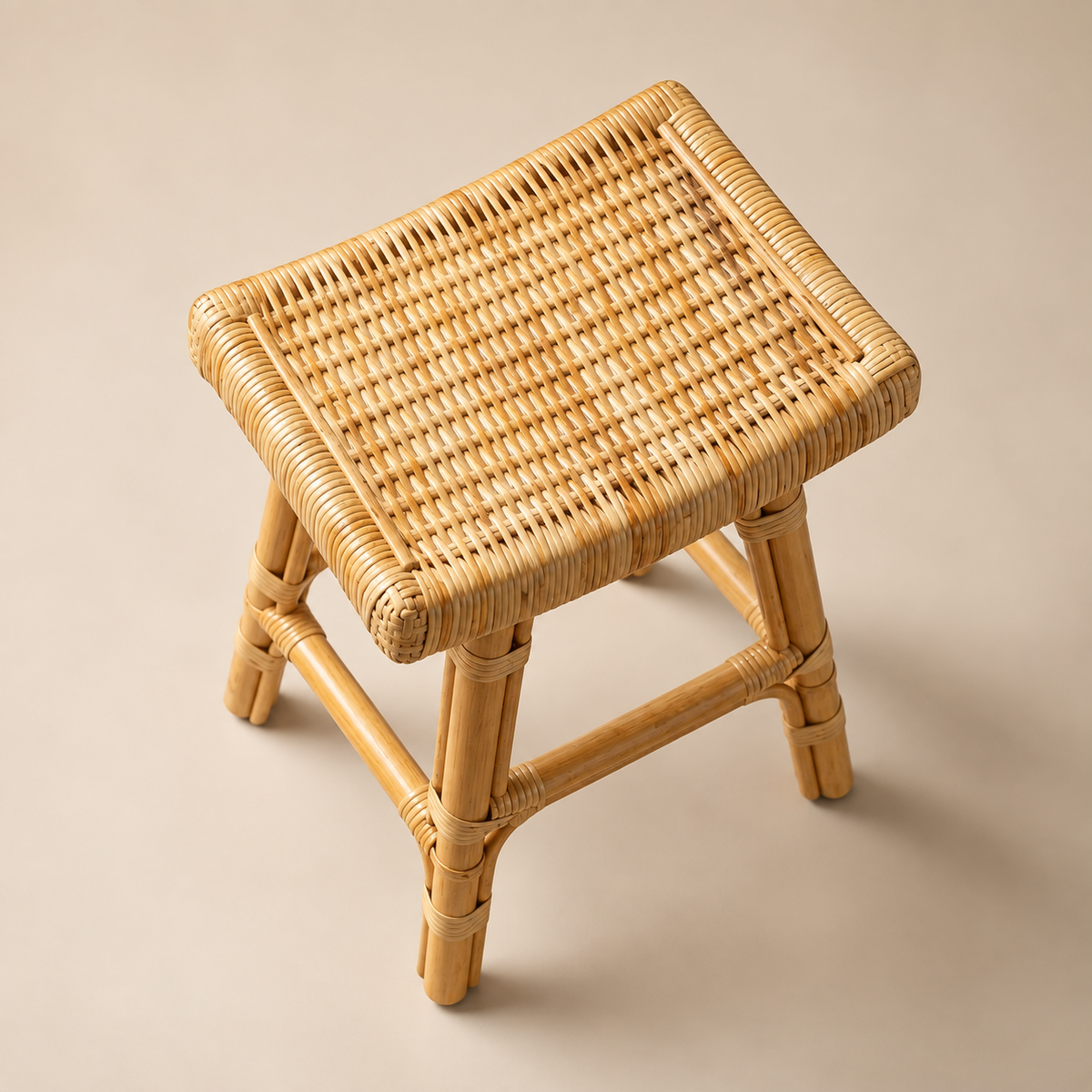 Willow Weave Cane Stool