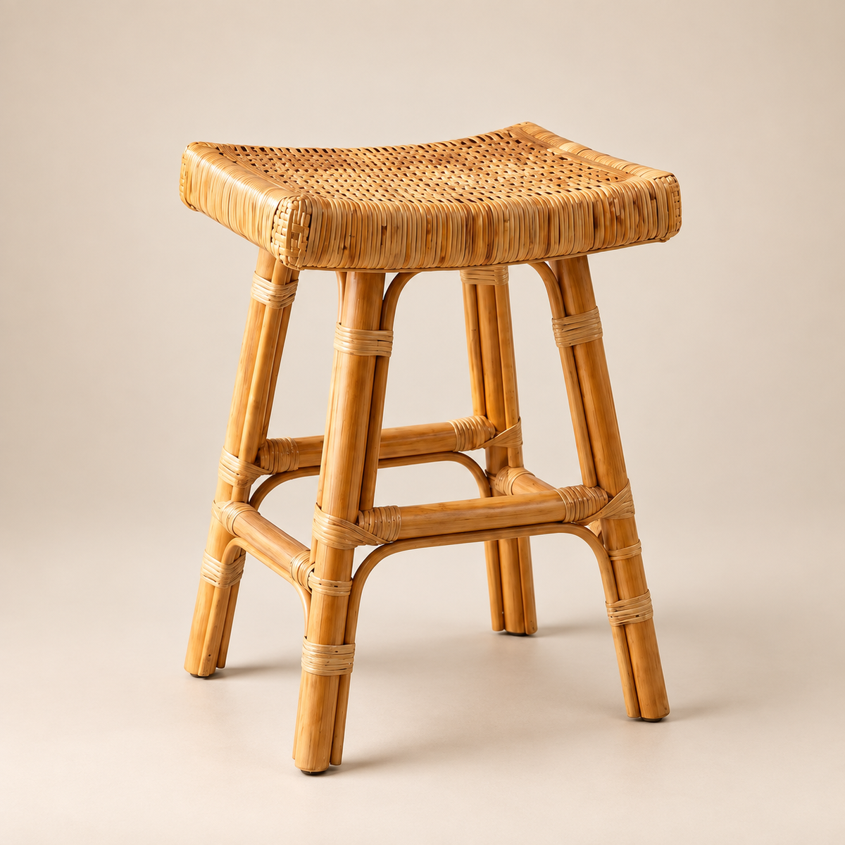 Willow Weave Cane Stool
