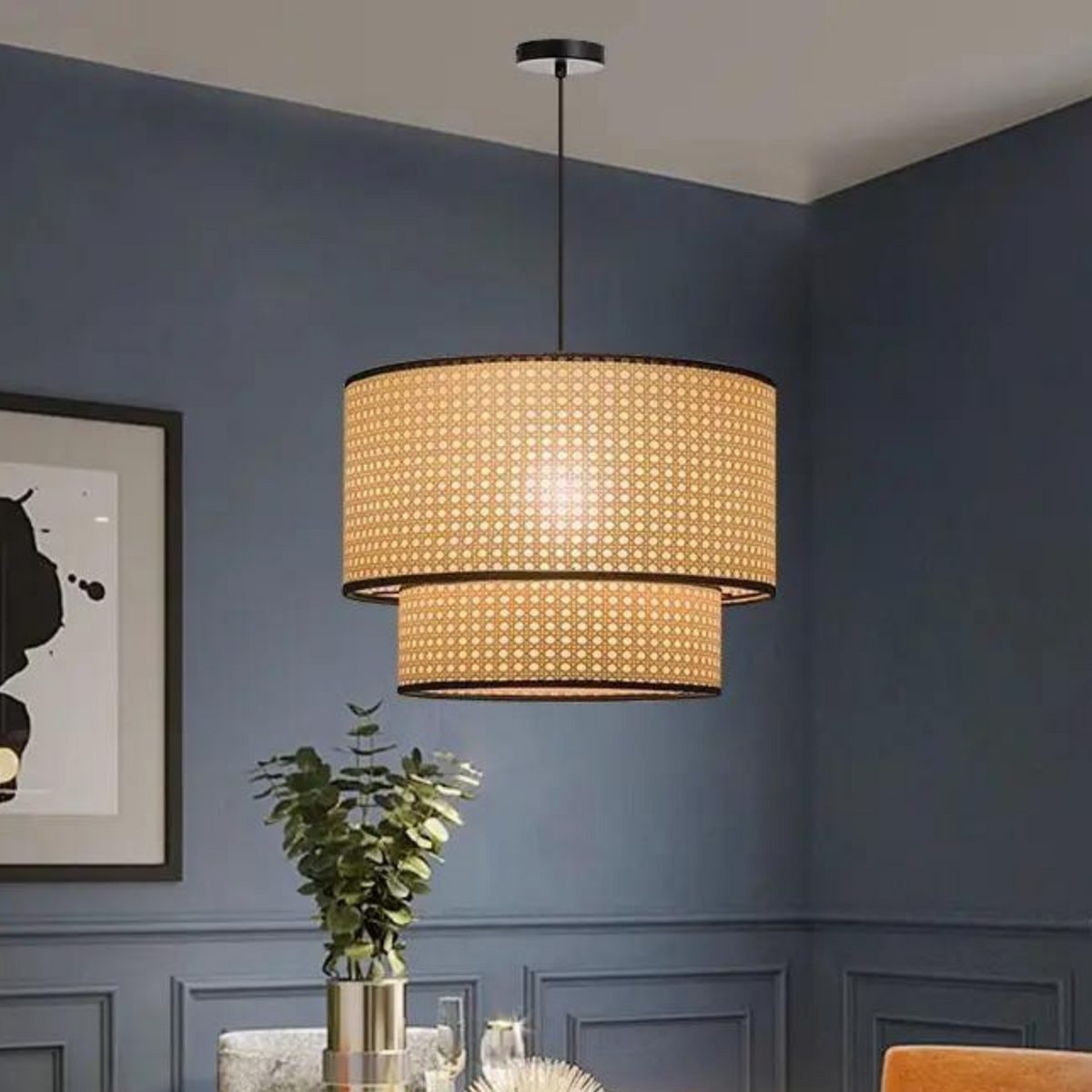 Cane Webbing Pendant Lamp – LP-24