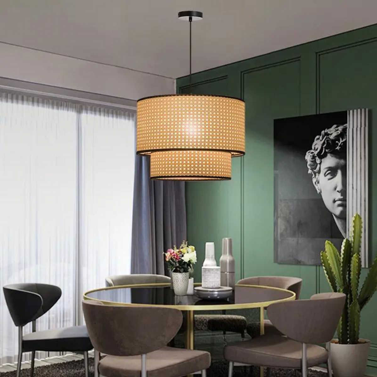 Cane Webbing Pendant Lamp – LP-24