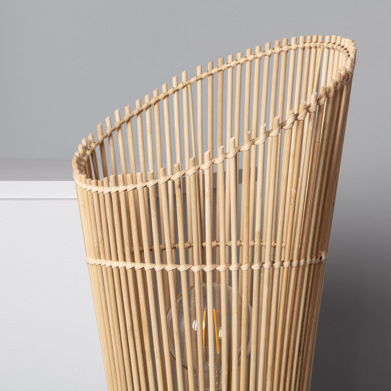 HandCrafted NatureNest Illume Floor Lamp | Decorative Rattan woven Floor Lamp | Boho Style Standing Lamp for Living Space | Eco-chic Rattan Lamp | Modern Rustic Lighting with Natural Finish | Dia(30*118 H cm)