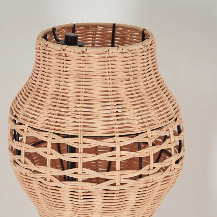 Handcrafted VerraGlow Floor Lamp | Handwoven Rattan Wicker Floor Lamp | Boho style standing light for Living Space | Eco-Chic Rattan Lighting | Modern Artisan Décor with Natural Finish | Dia (22*111 cm H)