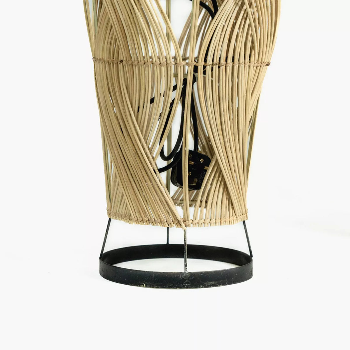 Handcrafted LushLattie Floor Lamp | Decorative Rattan Woven Floor | Modern Boho Style standing light for Living Space | Eco-Chic Rattan Lamp | Artisan Décor with Natural Finish | Dia (35*150 cm)