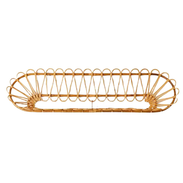 Handwoven Rattan Wall Display Shelf