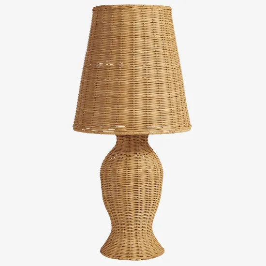 Handwoven Rattan Table Lamp – Natural