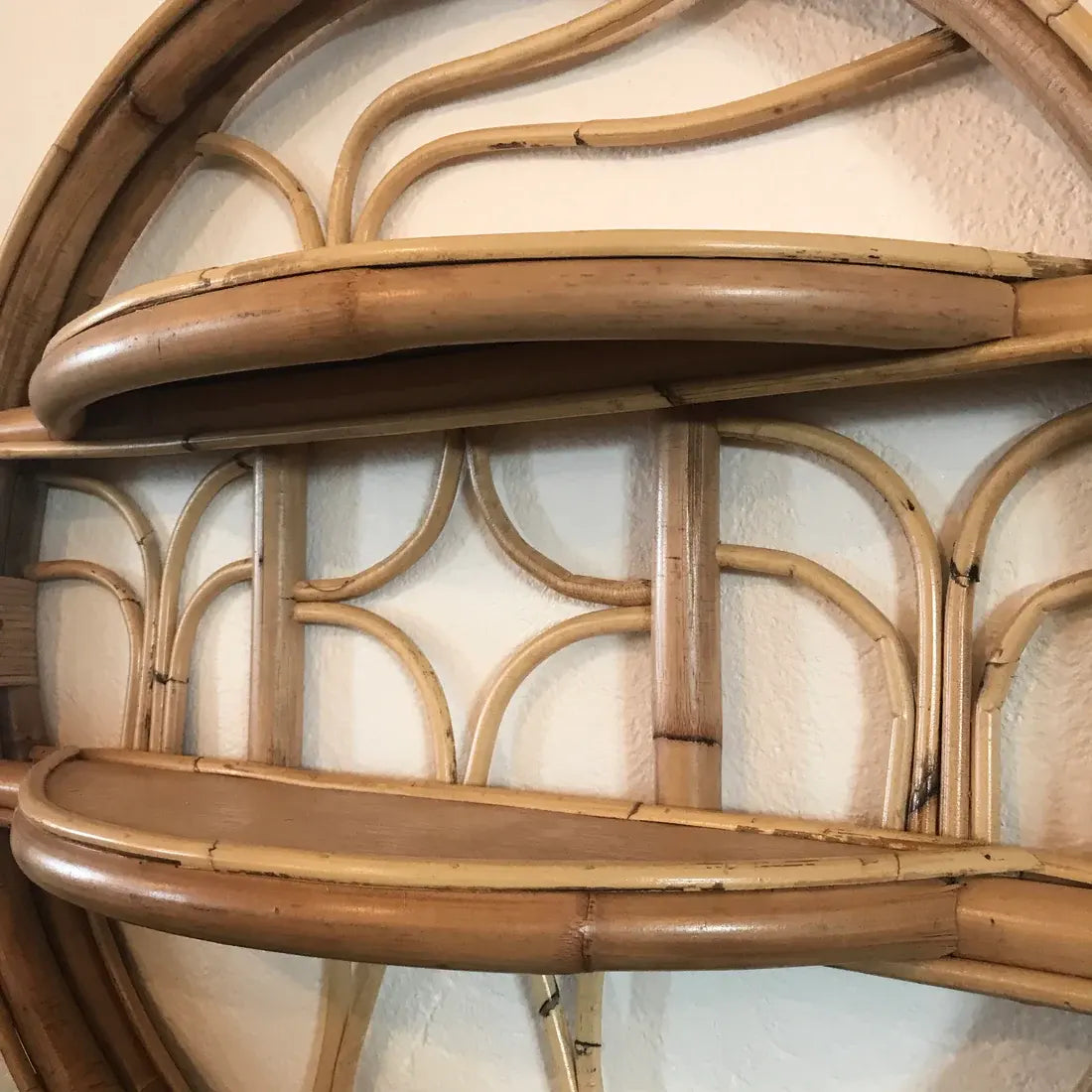 Round Rattan Hanging Wall Shelf – 40 cm