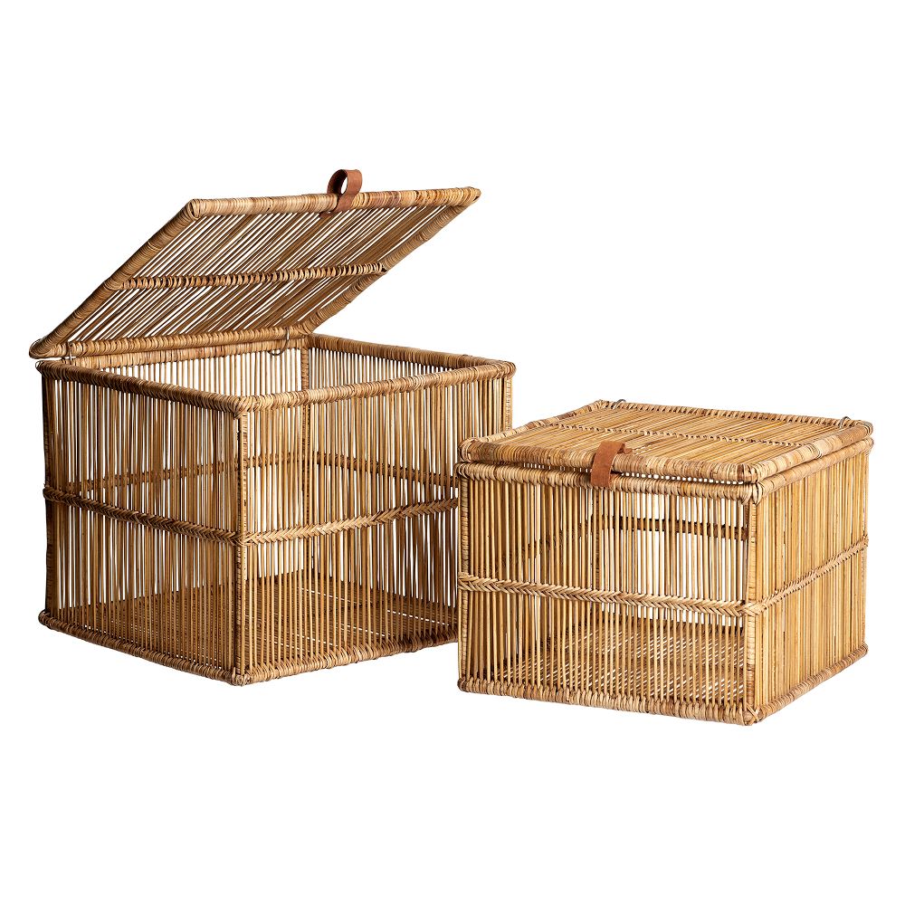Handwoven Rattan Basket Set – Set of 2
