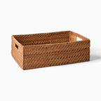 Handwoven Rattan Underbed Storage Basket
