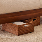 Handwoven Rattan Underbed Storage Basket