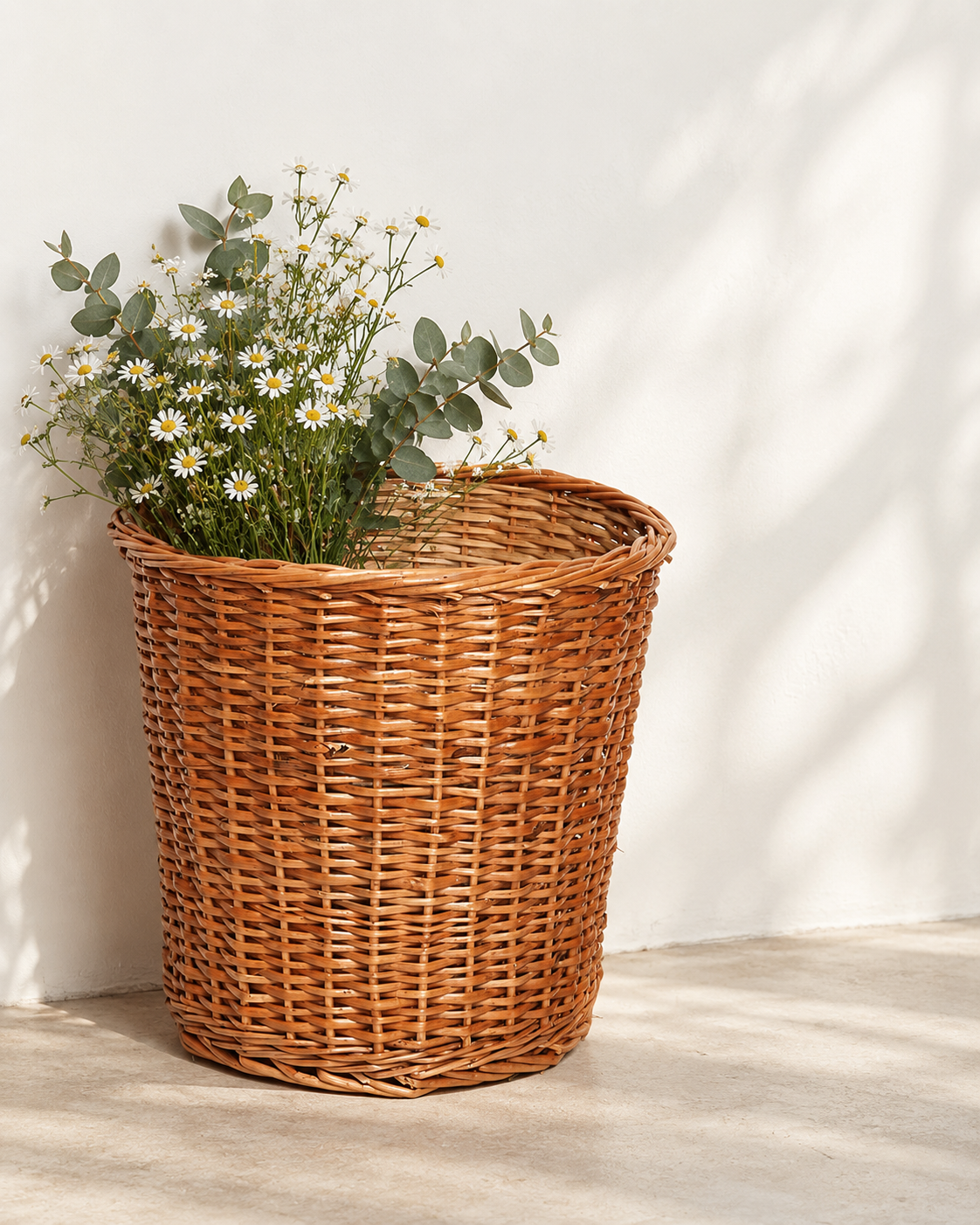 Multipurpose Wicker Basket – Ideal for Plants, Storage, or Use as a Dustbin — Canewoven