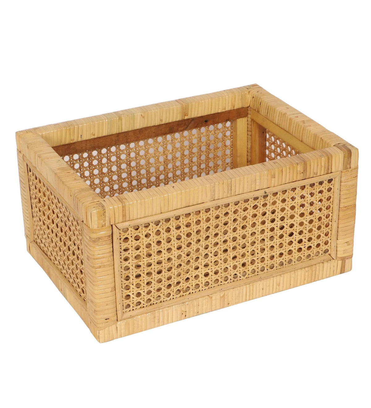 Rattan Cane Webbing Storage Basket - Pallavi — Canewoven