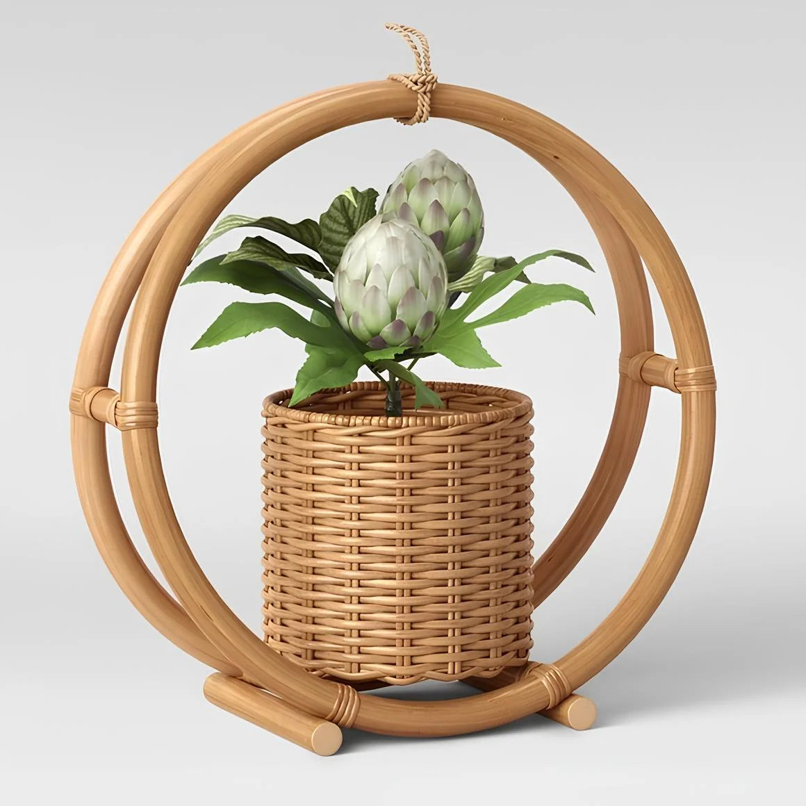 Rattan Hanging Plant Pots | Cane Hanging Flower Pot — Canewoven