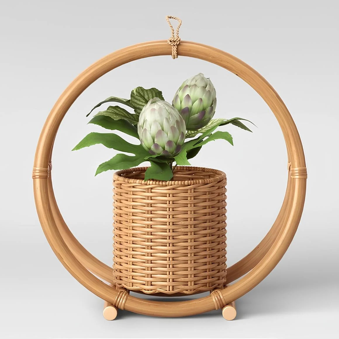 Rattan Hanging Plant Pots | Cane Hanging Flower Pot — Canewoven