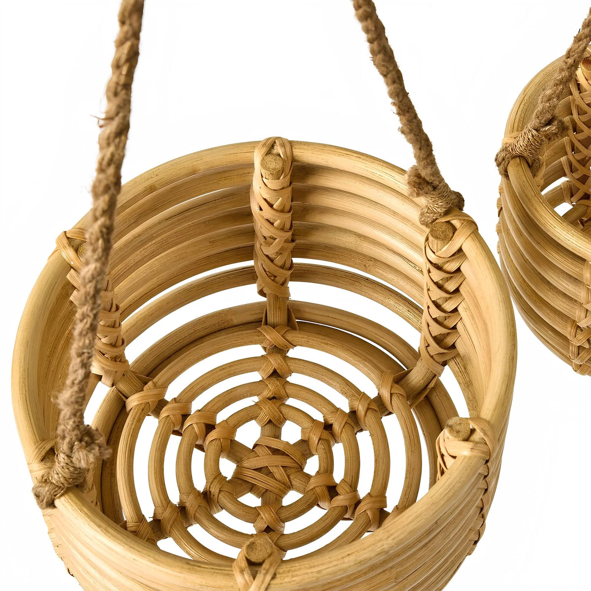 Rattan Hanging Plant Pots - Set of 2 — Canewoven