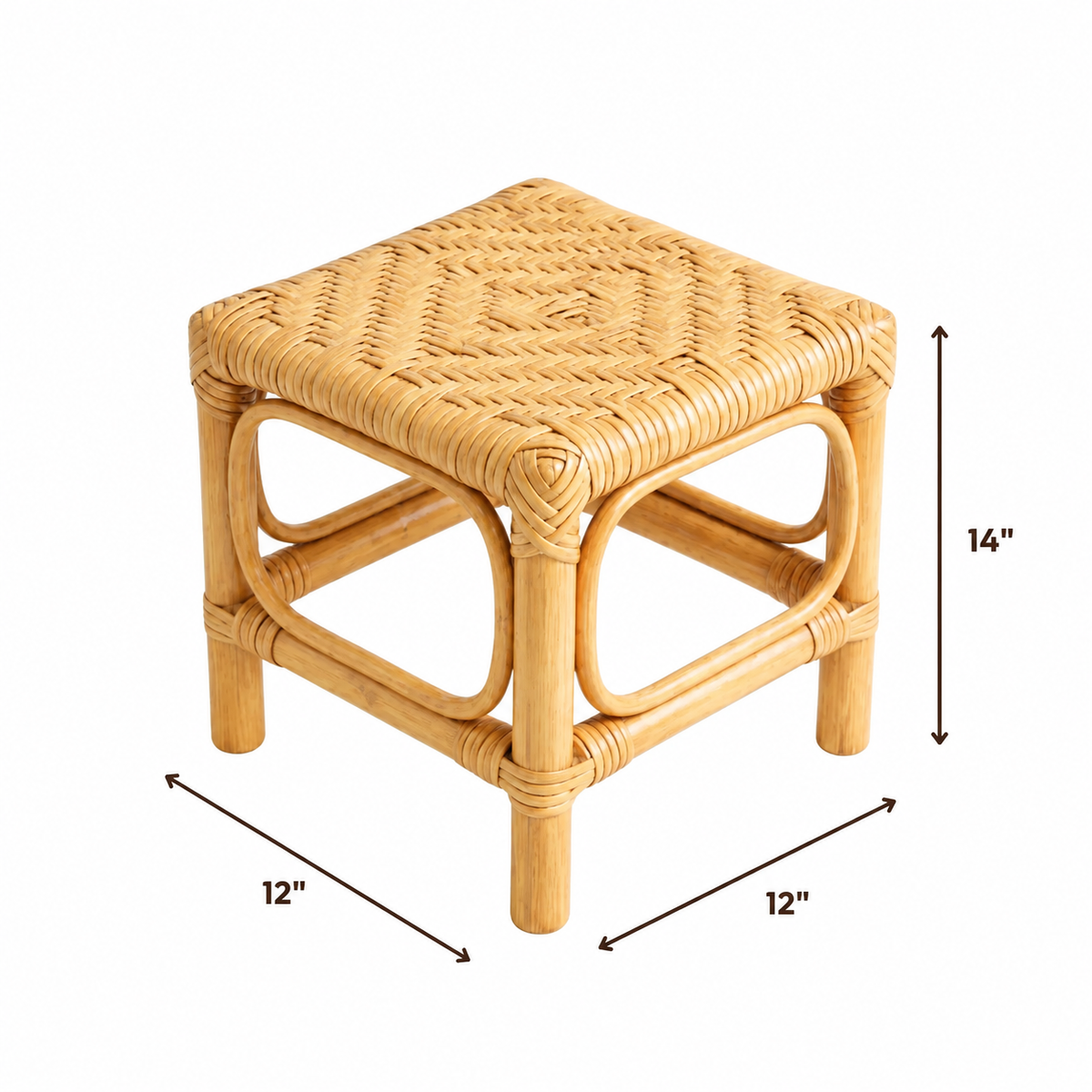 Natural Weave Rattan Stool