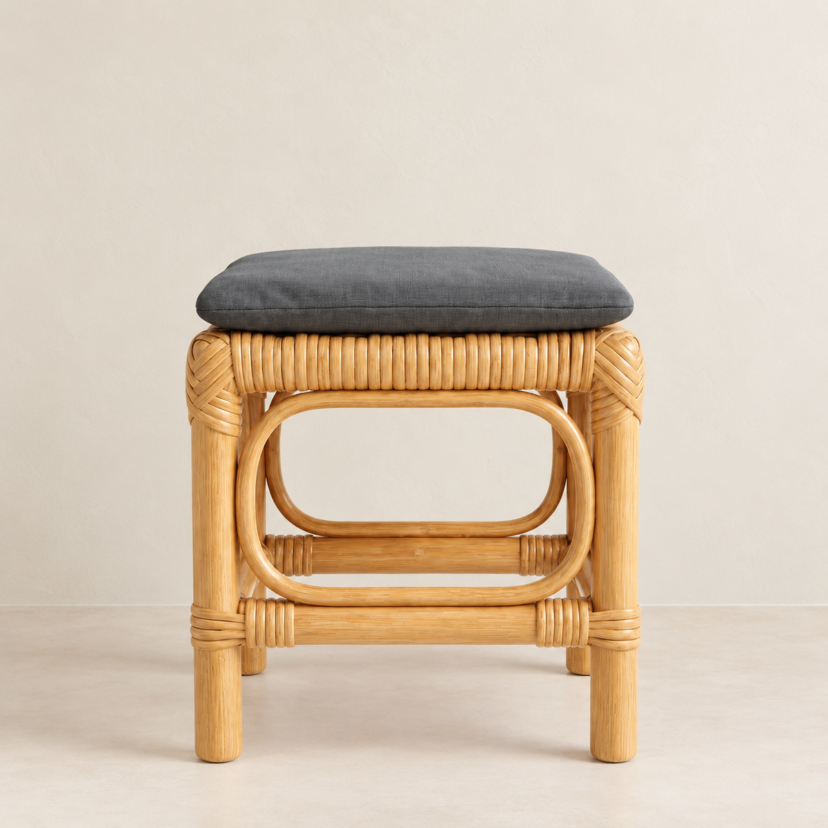 Natural Weave Rattan Stool