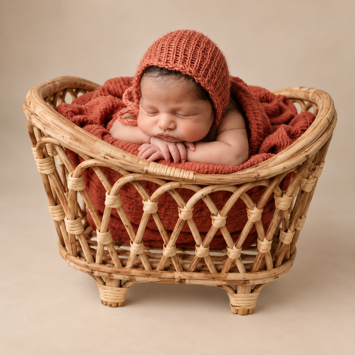 Rustic Cane Crib | Cane | Newborn | Natural Finish — Canewoven