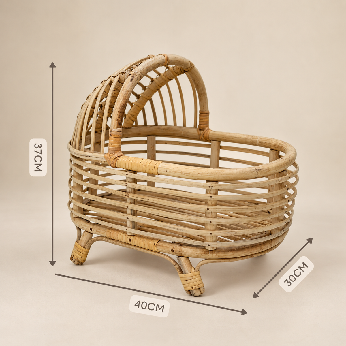 Rustic Cane Stroller | Natural Finish — Canewoven