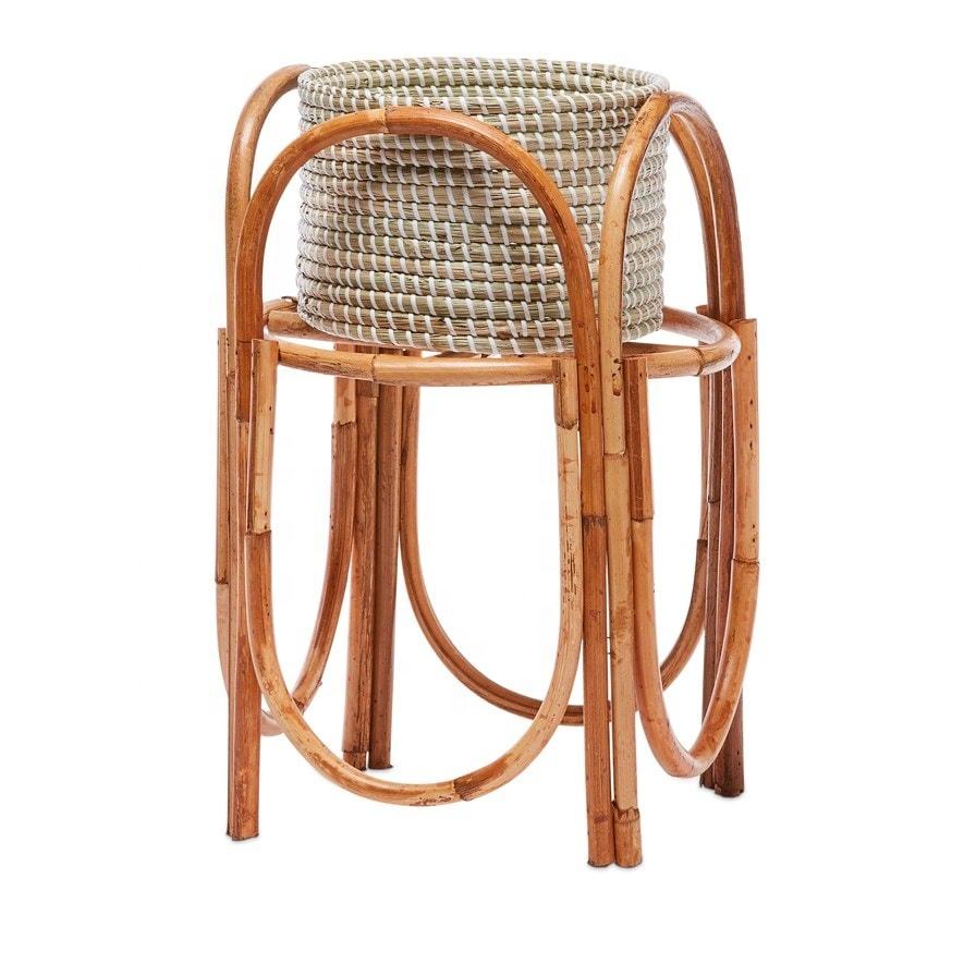 Rattan & Seagrass Plant Stand Set – Natural