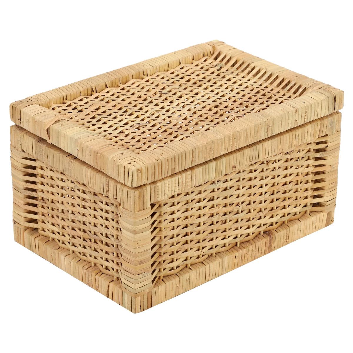 Seagrass Storage Basket with Lid 13x9x6 Inch - Leela — Canewoven