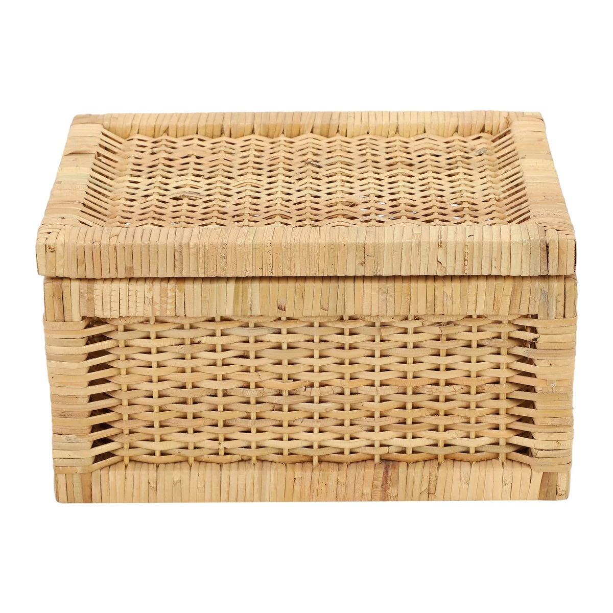 Seagrass Storage Basket with Lid 13x9x6 Inch - Leela — Canewoven