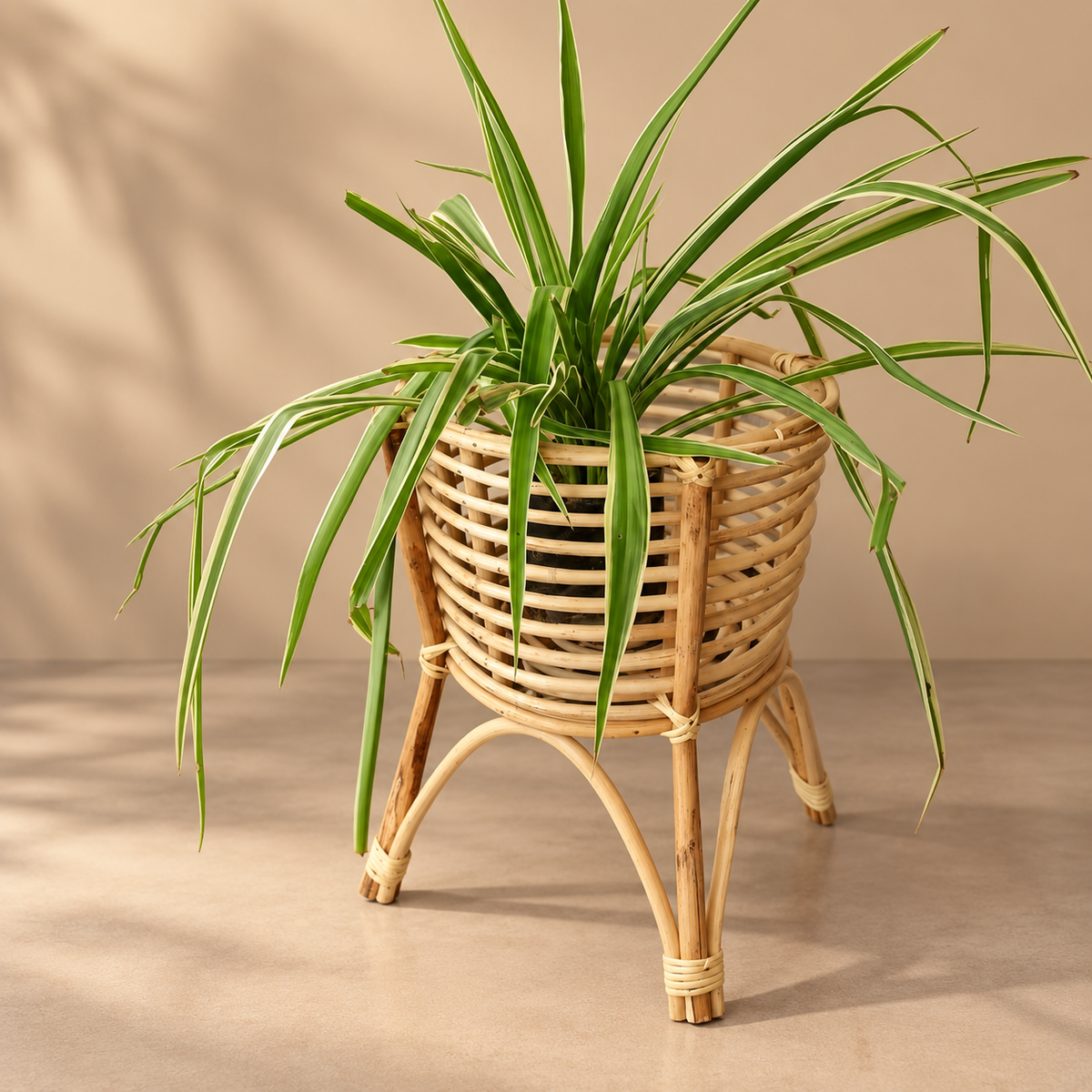 Bamboo Planter Stand for Garden, Balcony Home and Office | 11W × 14H Inch — Canewoven