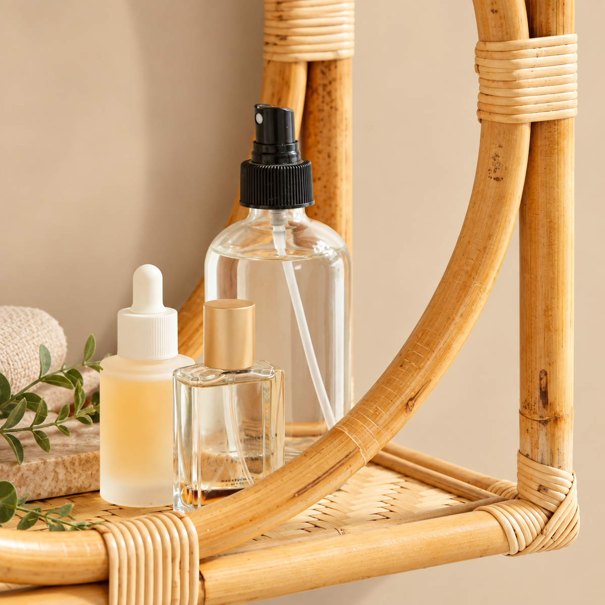 Square Rattan Wall Shelf I Wall Mounted Shelf — Canewoven