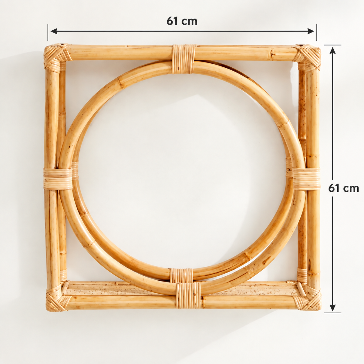 Square Rattan Wall Shelf I Wall Mounted Shelf — Canewoven