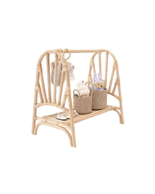 Handmade Rattan Kids Clothing Rack – 95 cm High