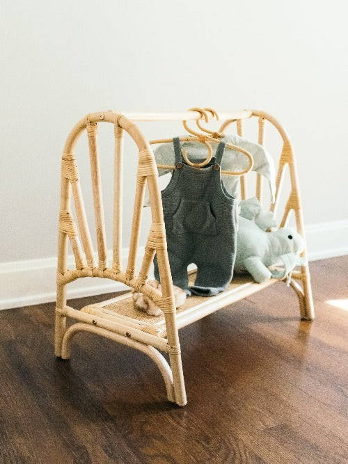 Handmade Rattan Kids Clothing Rack – 95 cm High