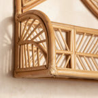 Two Leaf Rattan Wall Shelf