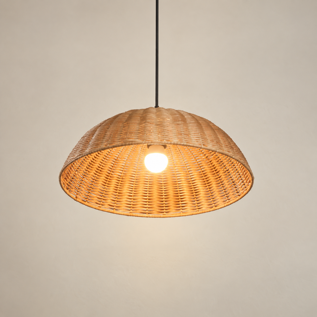 Vassa Cone Pendant Light — Canewoven